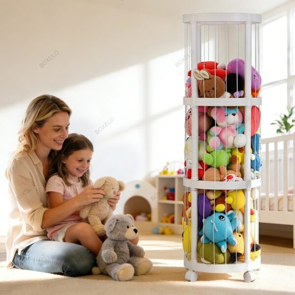 Round Roman-Column Style Storage Rack（Elastic  Rope Design)