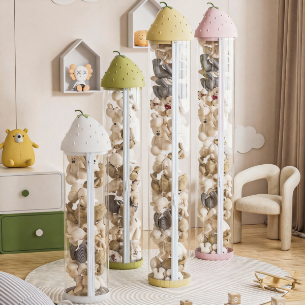 C2Y11 Strawberry Doll Storage Bin With Dual Zippers Strawberry Doll Storage Bin With Dual Zippers