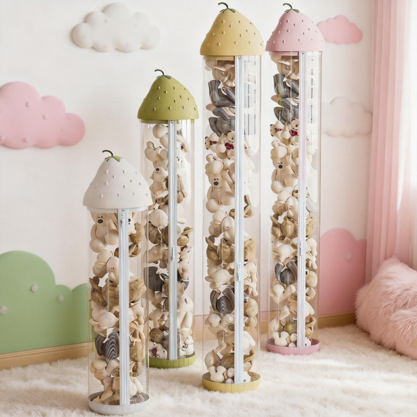 Strawberry Doll Storage Bin With Dual Zippers