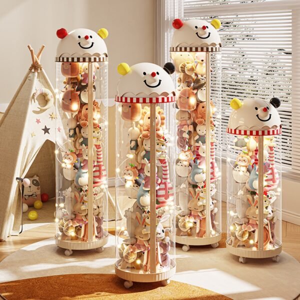 Clown Doll Storage Bin with dual Zippers