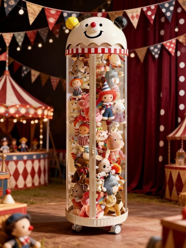 Clown Doll Storage Bin with dual Zippers