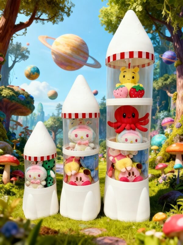 Rocket Stackable Doll Storage Bin With Snap-Fit Connection