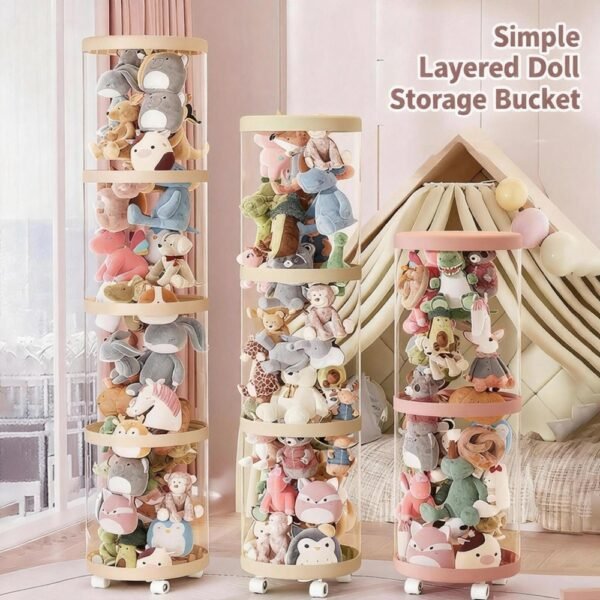 Stackable Doll Storage Bin with Snap-Fit Connection