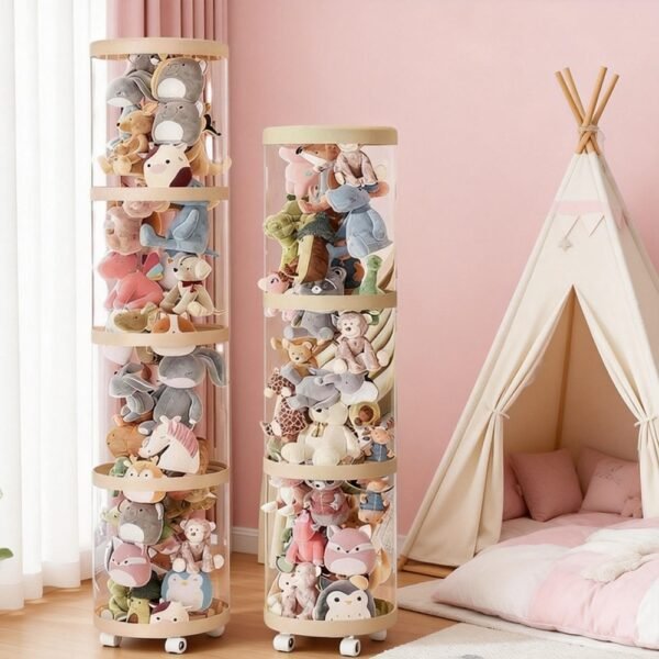 Stackable Doll Storage Bin with Snap-Fit Connection