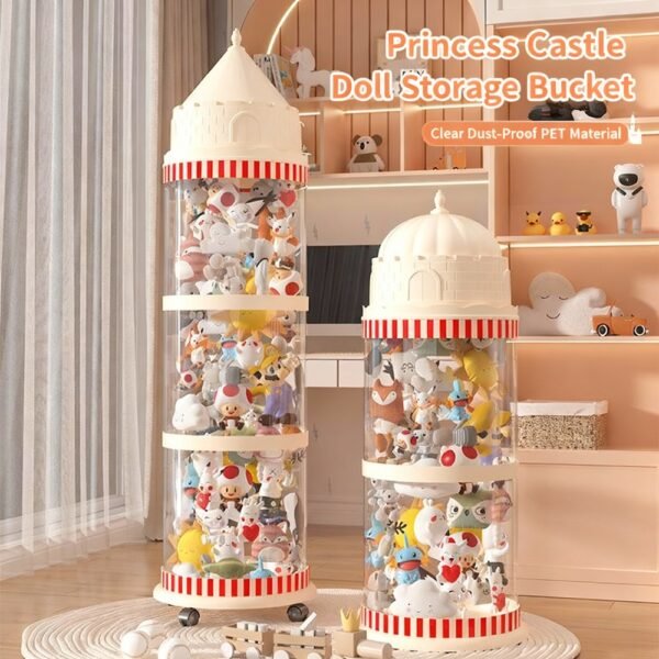 Castle Stackable Doll Storage Bin With Snap-Fit Connection