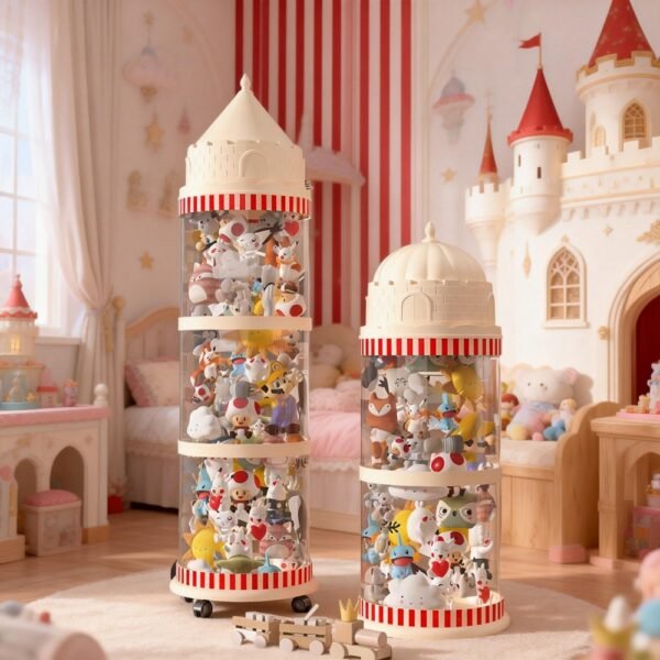 Castle Stackable Doll Storage Bin With Snap-Fit Connection