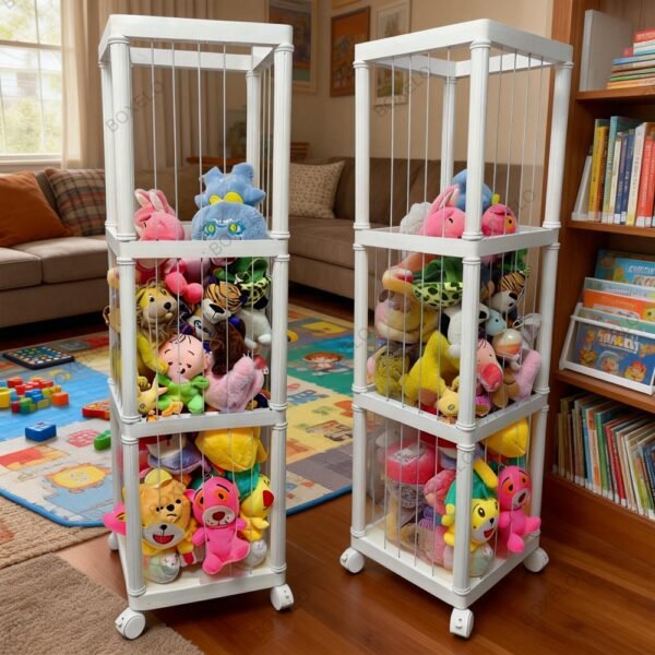 Square Roman-Column Style Storage Rack（Elastic  Rope Design)