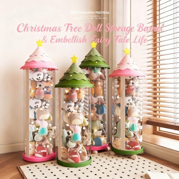 S2Y03 Christmas Tree Doll Storage Bin With Dual Zippers Christmas Tree Doll Storage Bin With Dual Zippers