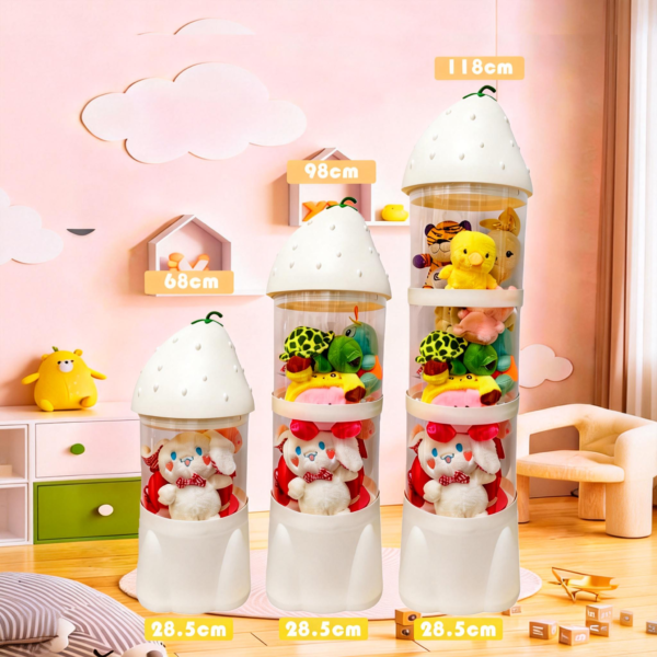 Strawberry Stackable Doll Storage Bin With Snap-Fit Connection