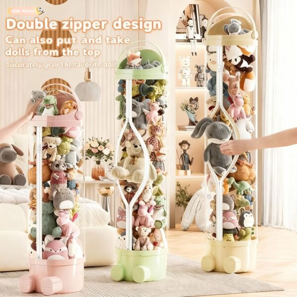 Astronaut Doll Storage Bin with dual Zippers